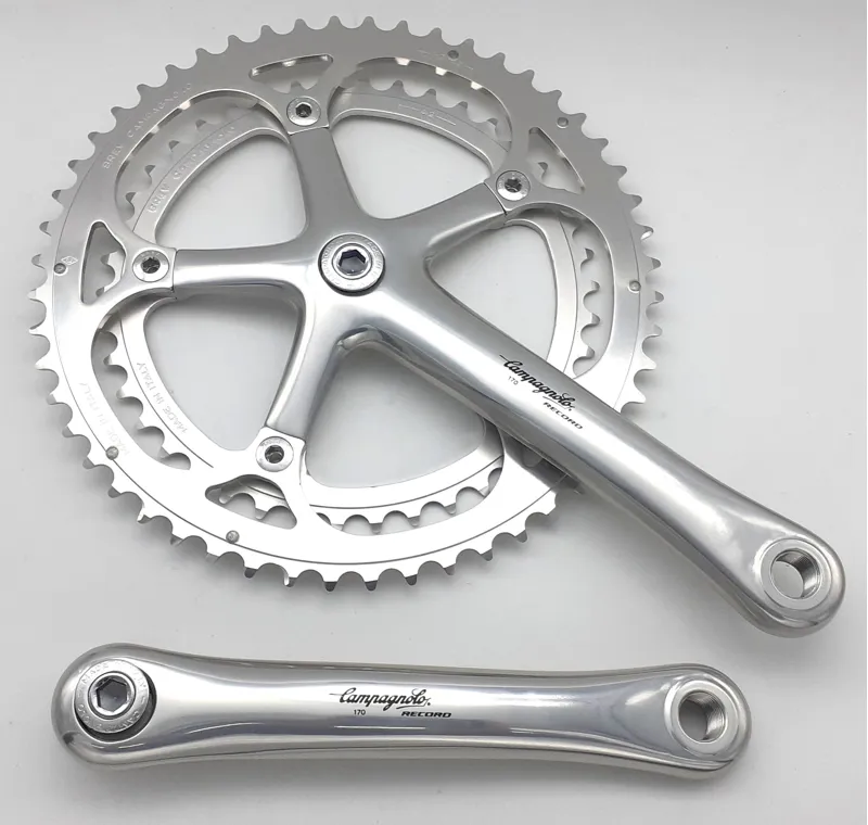 Campagnolo Record FC-21E 170mm 52/42T Chainset in Silver NOS 1996-1